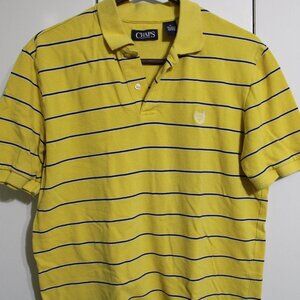 Chaps by Ralph Lauren mens polo. size medium, yellow and blue stripes